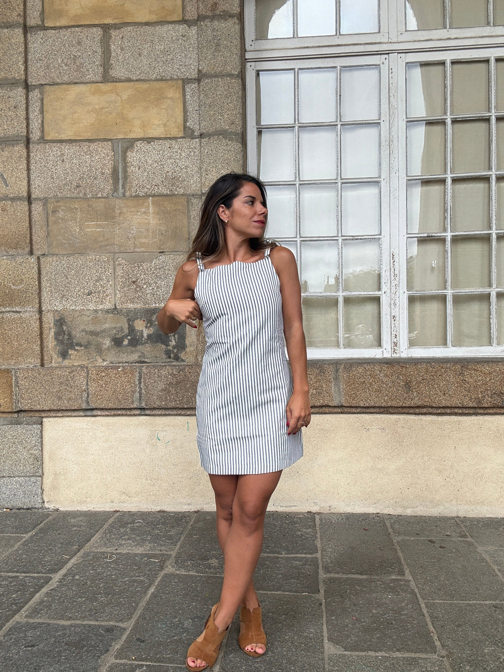 Robe Rayée Sixtine Bleu Marine