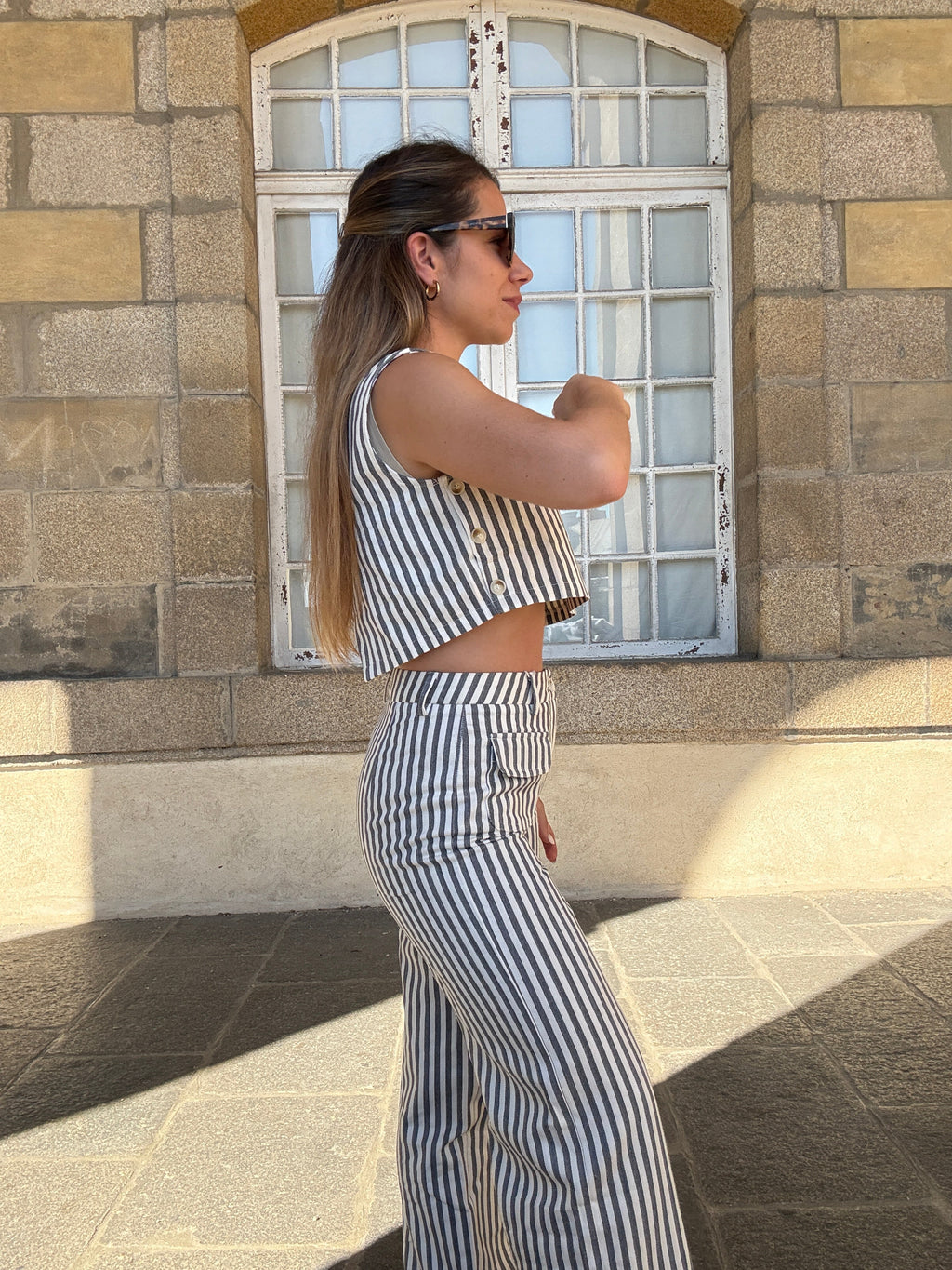 Top rayé Marin bleu
