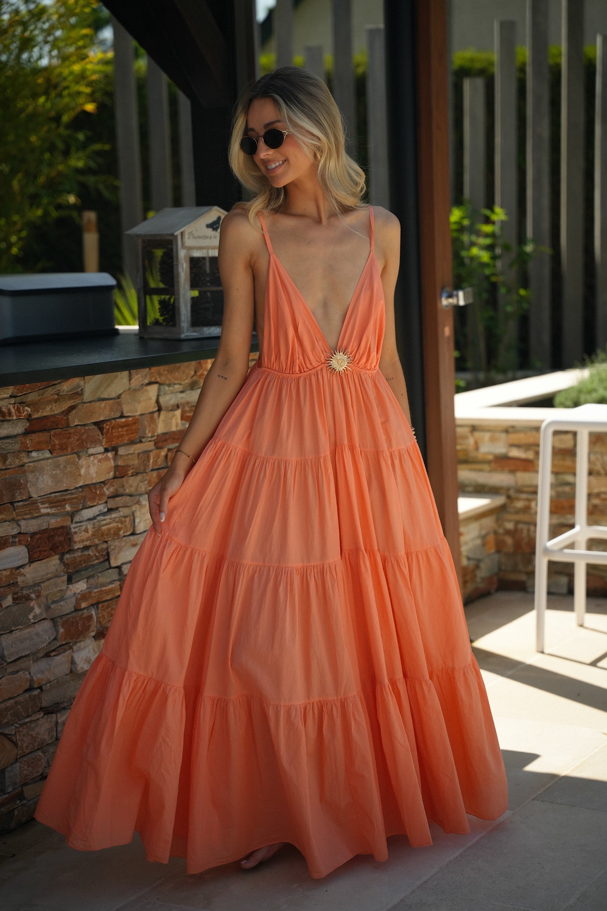 Filipa Sun Dress - Orange