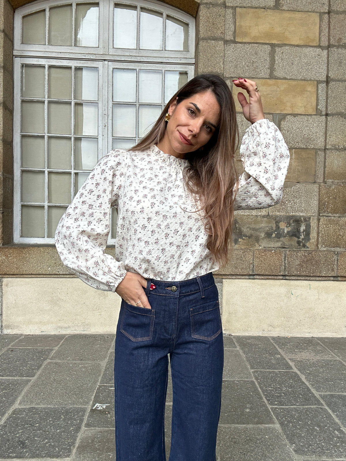 Blusa de algodón Rose