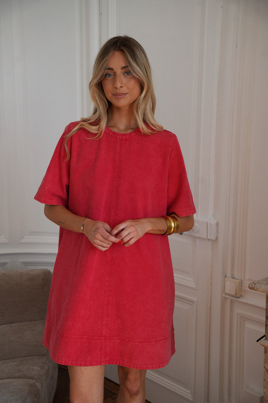 Vestido vaquero Zaho - Rojo