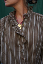 Blouse Sidonie Rayure Moka/Écru