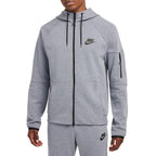 Men's Nike Sportswear Tech Essentials Zip-Up Hoodie - Grey, Black