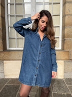 Marion Long Sleeve Denim Dress
