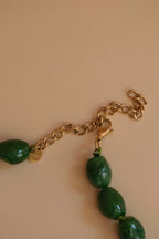 Chunky khaki bead necklace