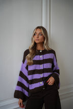 Gilet Rayé Vicky - Violet