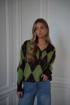 Pull Losanges Solan - Vert