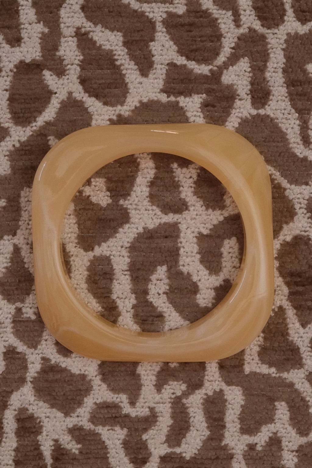 Ecru Square Resin Bangle