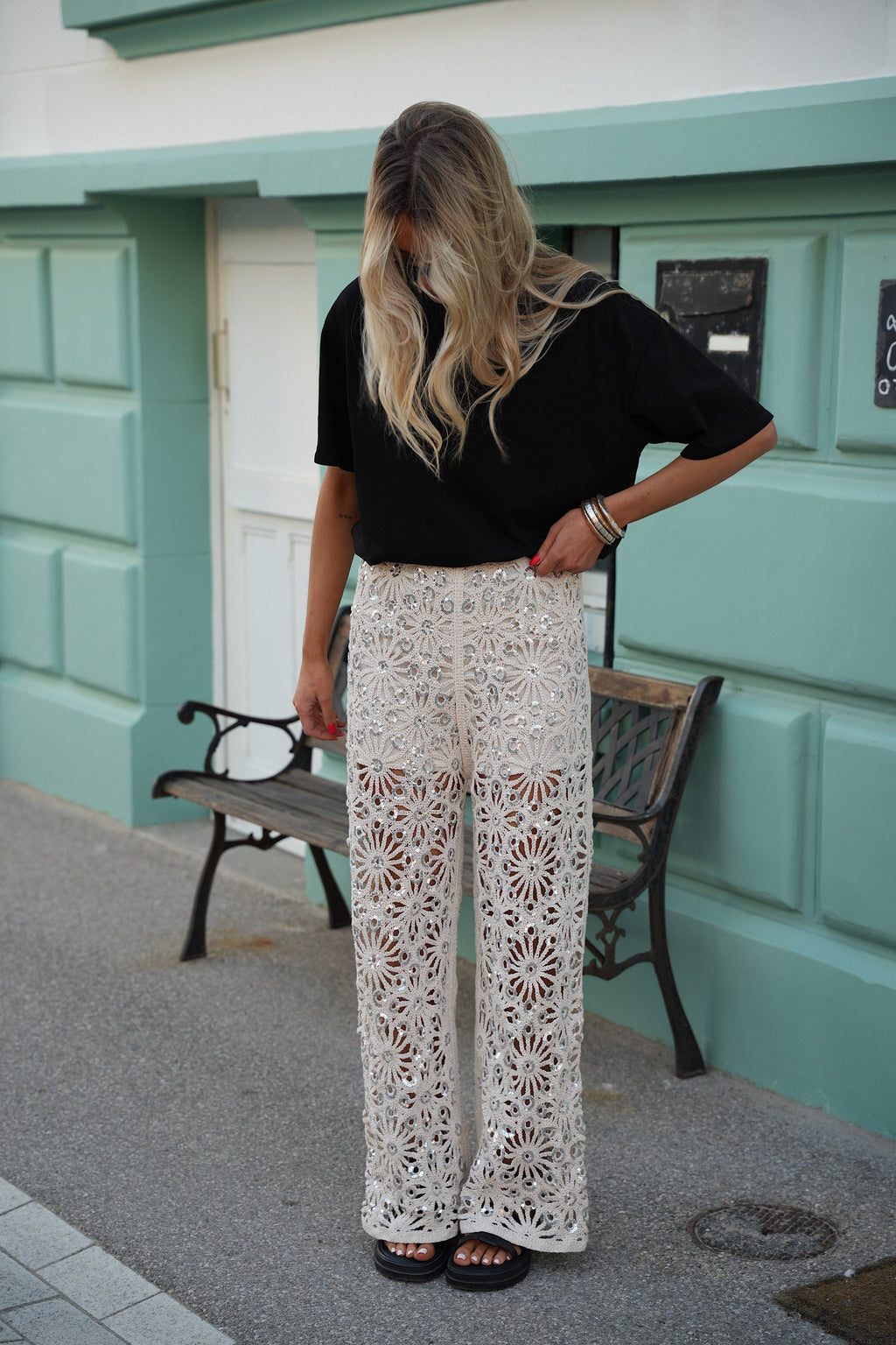 Pantalon Crochet Rosie - Beige