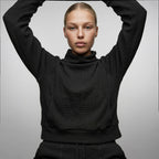 Sweat Femme Cropped Deneb – Col Montant – Coton 250Gsm