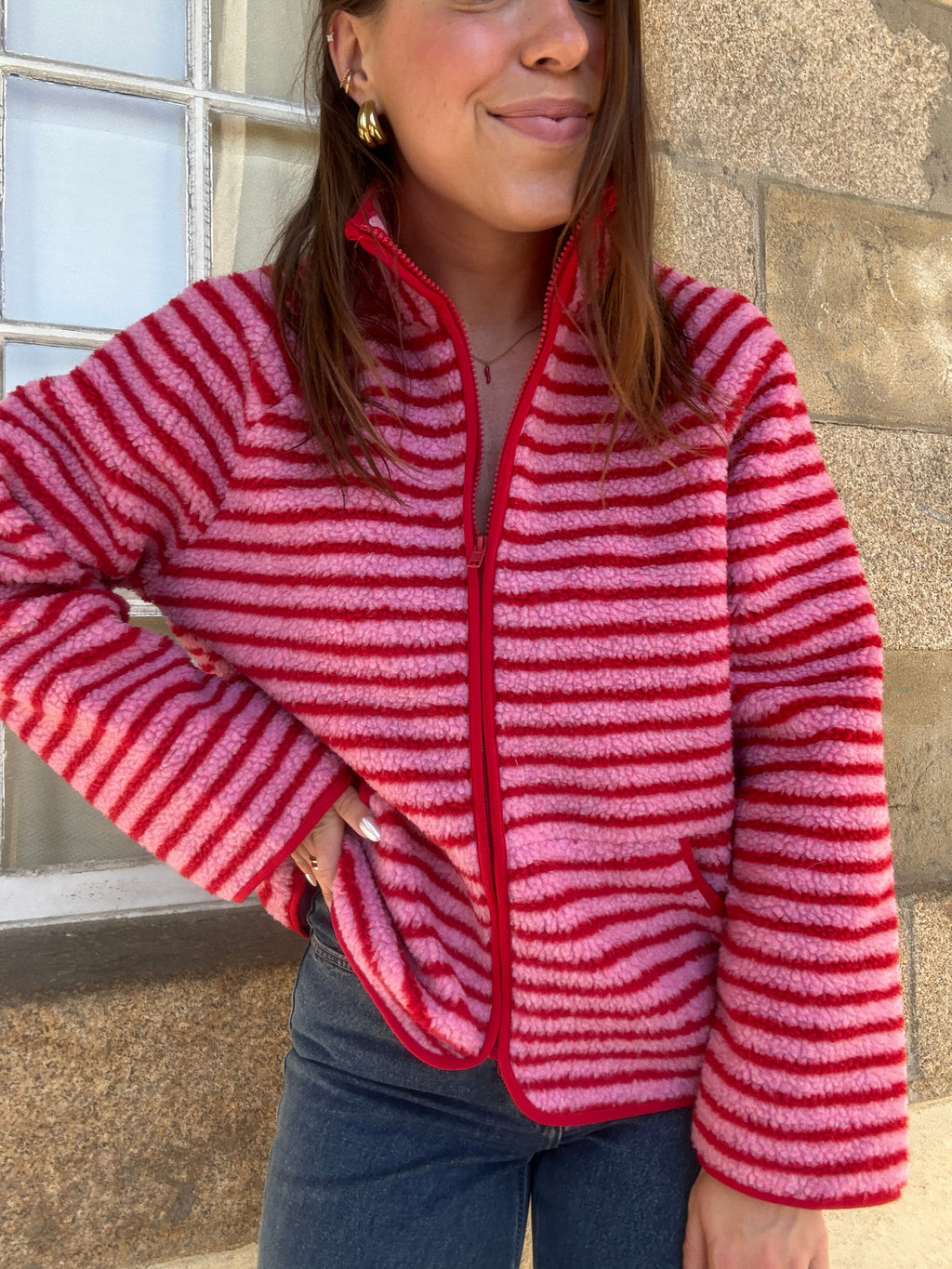 Chaqueta Polar a Rayas Carmen