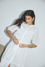 Vestido Clemence De Algodón Bordado X Donatelle Godart