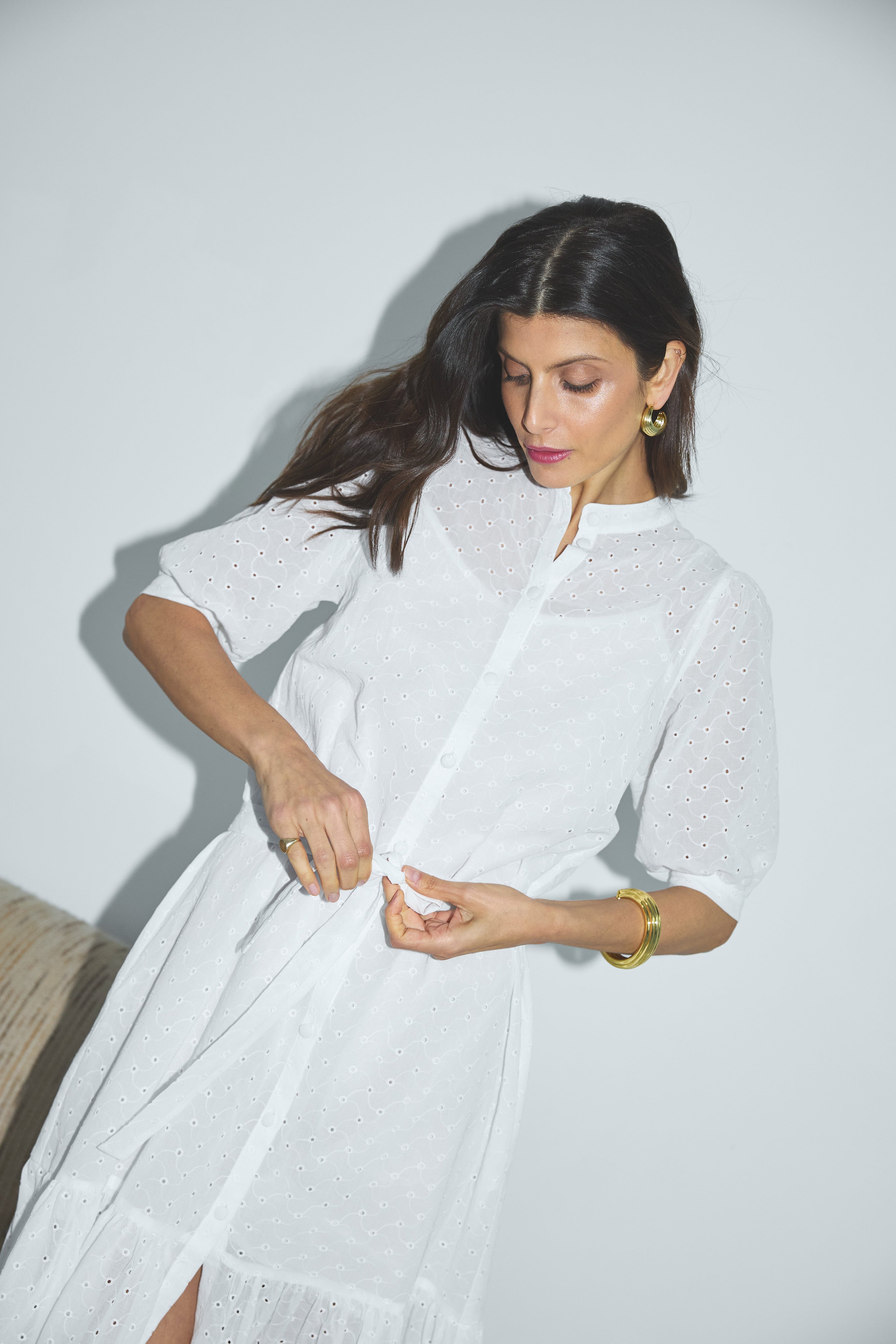 Vestido Clemence De Algodón Bordado X Donatelle Godart