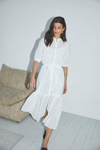 Vestido Clemence De Algodón Bordado X Donatelle Godart