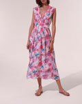 Agnes Long Dress - Pink Flower Mix - Women