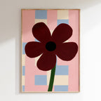 Drawn By Hand - Affiche Flower Bordo - Multi