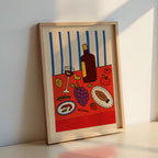 Drawn By Hand - Affiche Kitchen Table - Multi