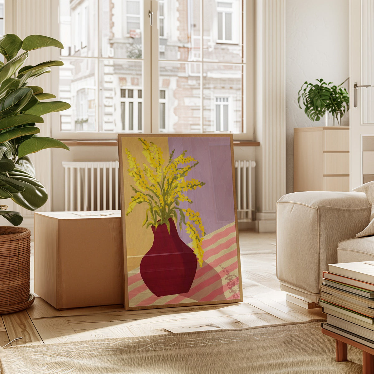 Drawn By Hand - Affiche Flower Vase N7 - Multi