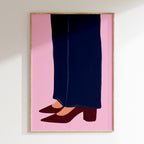 Drawn By Hand - Affiche Minimalist Fashion Illustration - Multi