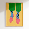 Drawn By Hand - Affiche Polka Dot Socks - Multi