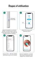 Otoscope Oreille 1080P Hd Wifi Nettoyage Oreille