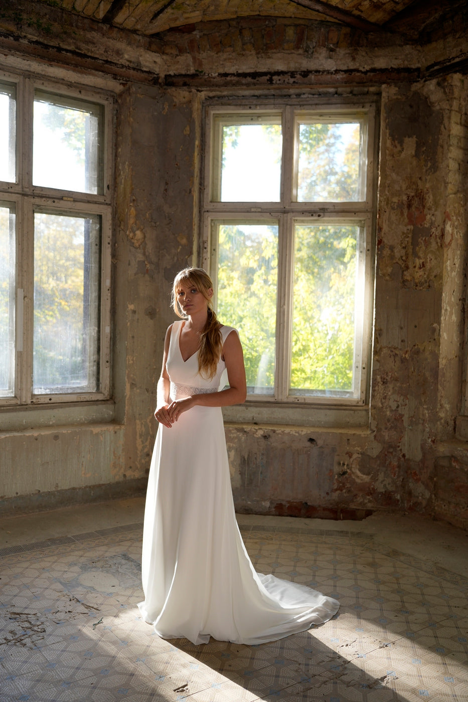 Brautkleid Albane – Seidenweiß