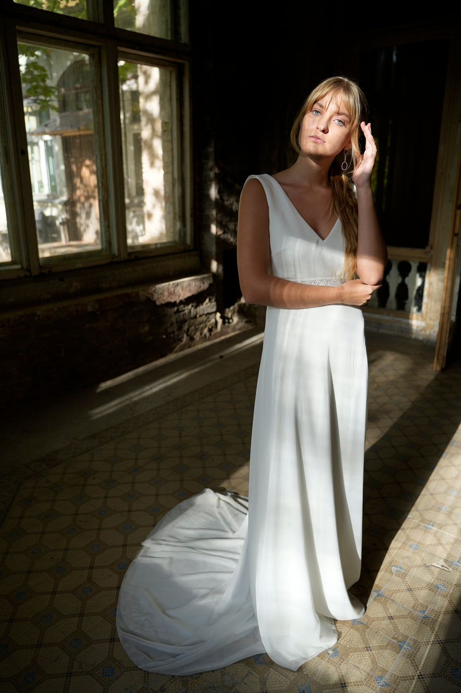Brautkleid Albane – Seidenweiß