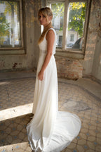 Brautkleid Albane – Seidenweiß