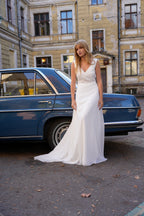 Brautkleid Albane – Seidenweiß