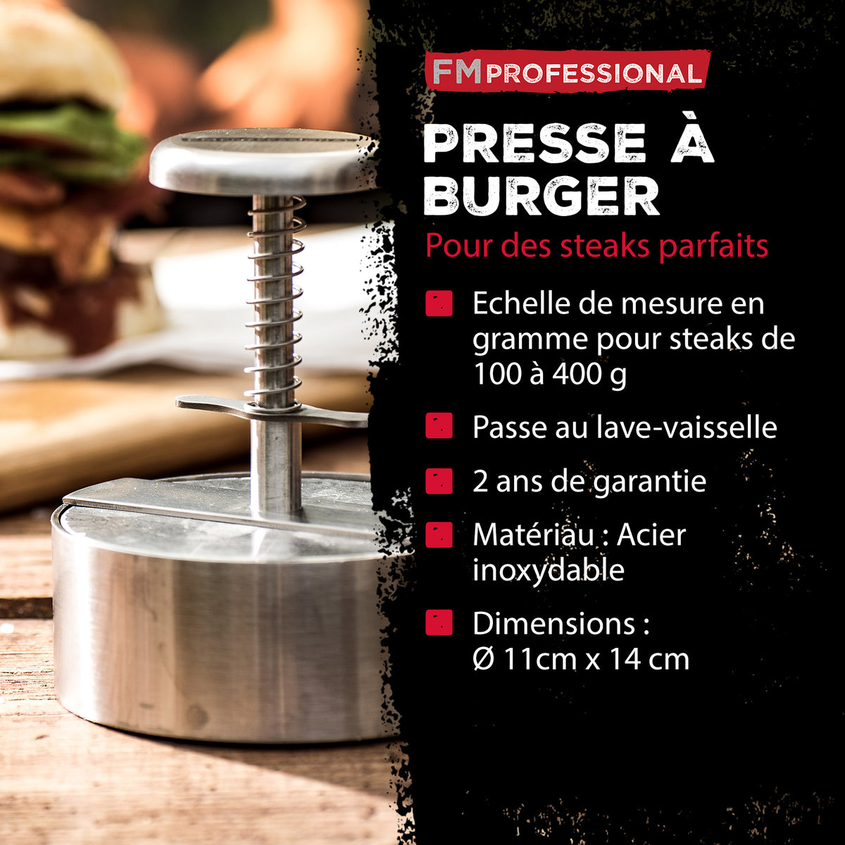 Presse À Hamburger Fm Professional - Gris