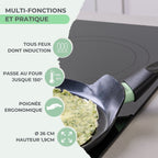 Crêpière Aluminium Revêtement Céramique Antiadhésif Sans Pfas Fackelmann Brandao - Noir/Vert