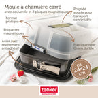 Stampo Apribile Quadrato Con Coperchio Zenker Bake Click And Go - Nero