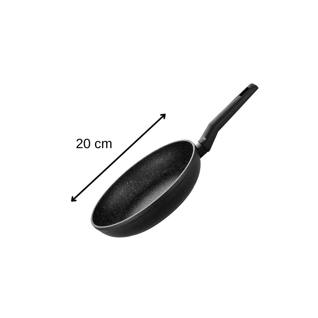 Padella Con Coperchio Elo Granit Solution - Nero