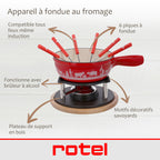 Service À Fondue Au Fromage Pour 6 Personnes Rotel Swiss Tradition - Rouge
