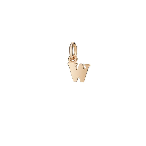 Charm Lettre W - Or Rose 9K