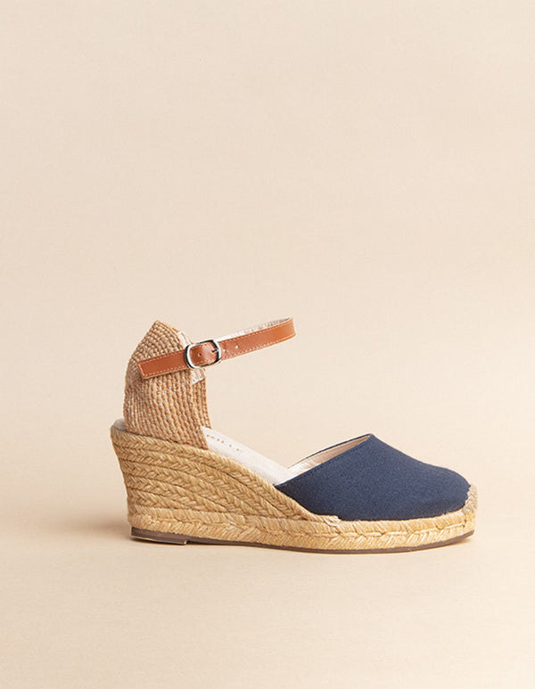 Dolce Vita Bride Mid-Heel Espadrilles - Navy Canvas - Women