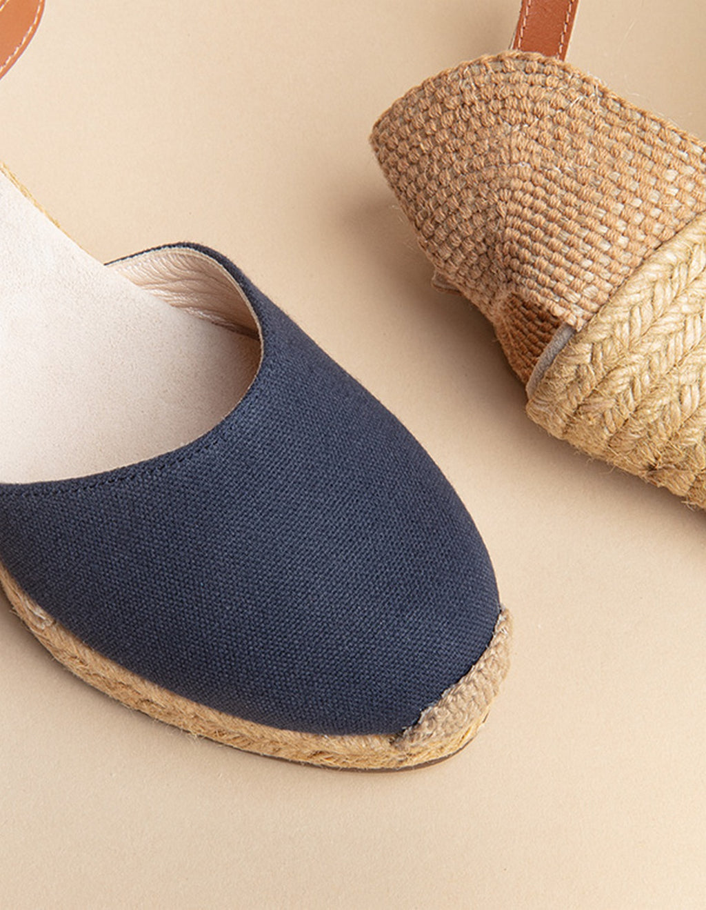Espadrilles Mi-Talon Dolce Vita Bride - Toile Marine - Femme