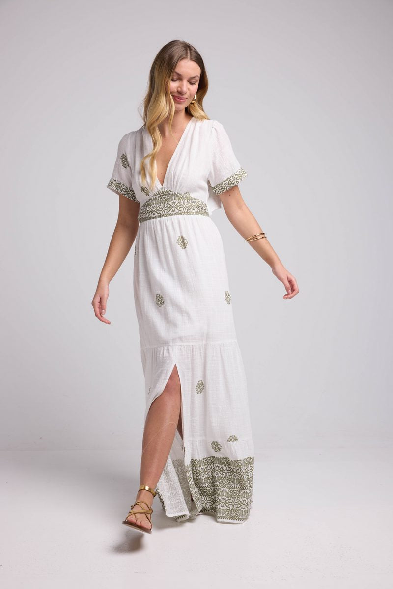 Vestido largo - Caqui
