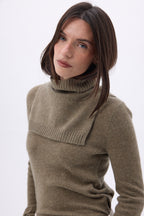 Cuello alto Domi - Caqui jaspeado - Unisex