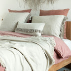 Taie D'Oreiller Lin Et Coton Dona - Coloris Rosebud
