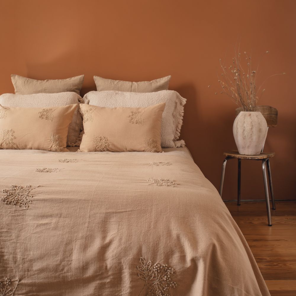 Plaid A/C Broderie - Rose