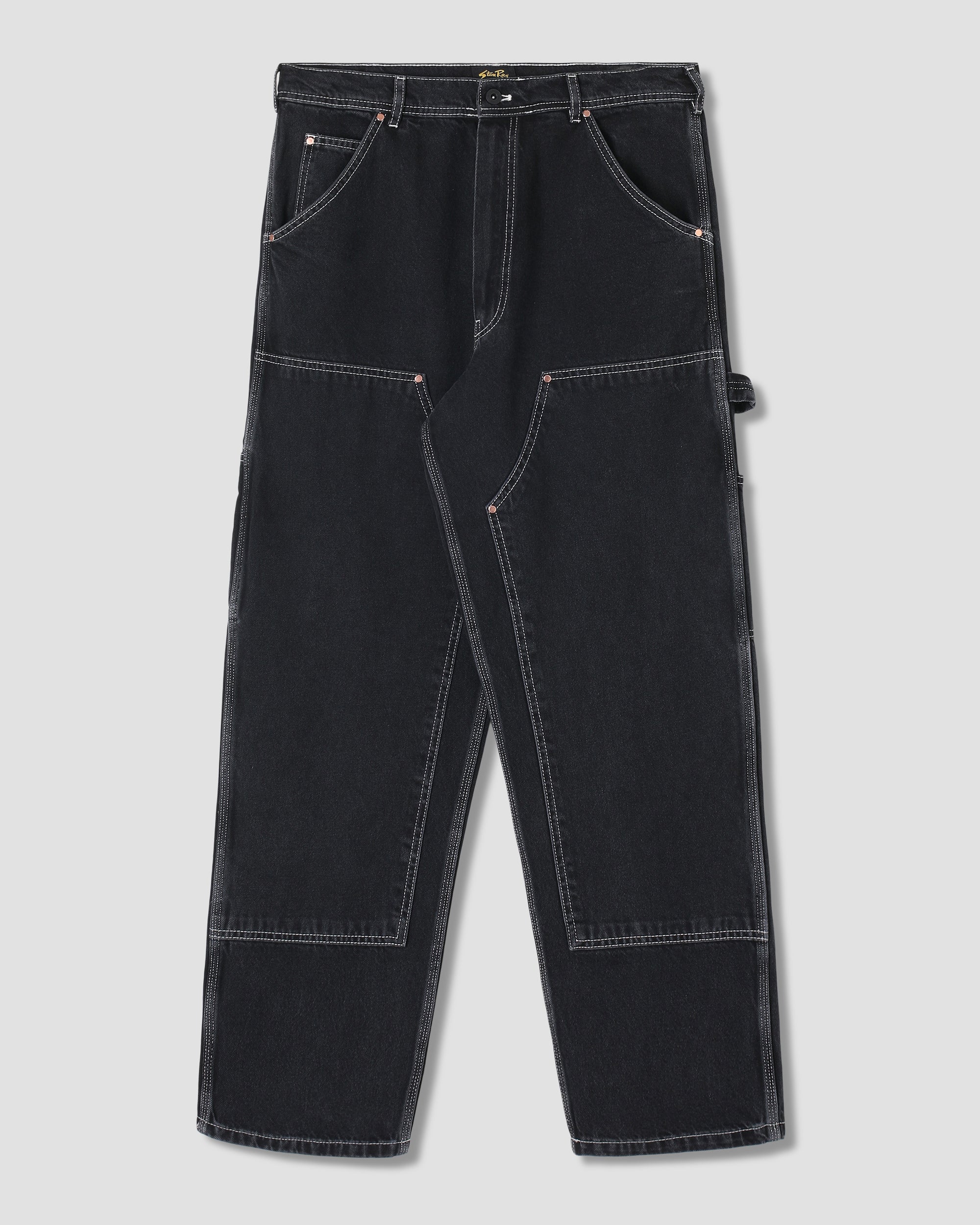 Double Knee Pant - Stonewashed Black Denim
