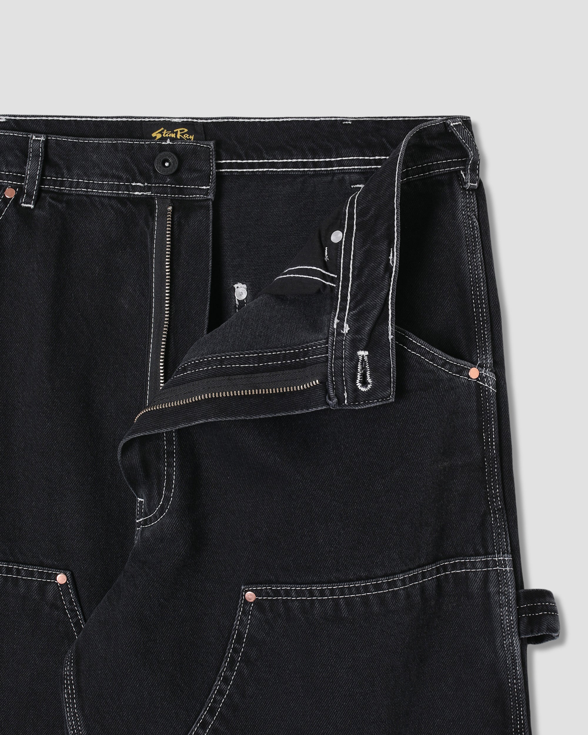 Double Knee Pant - Stonewashed Black Denim