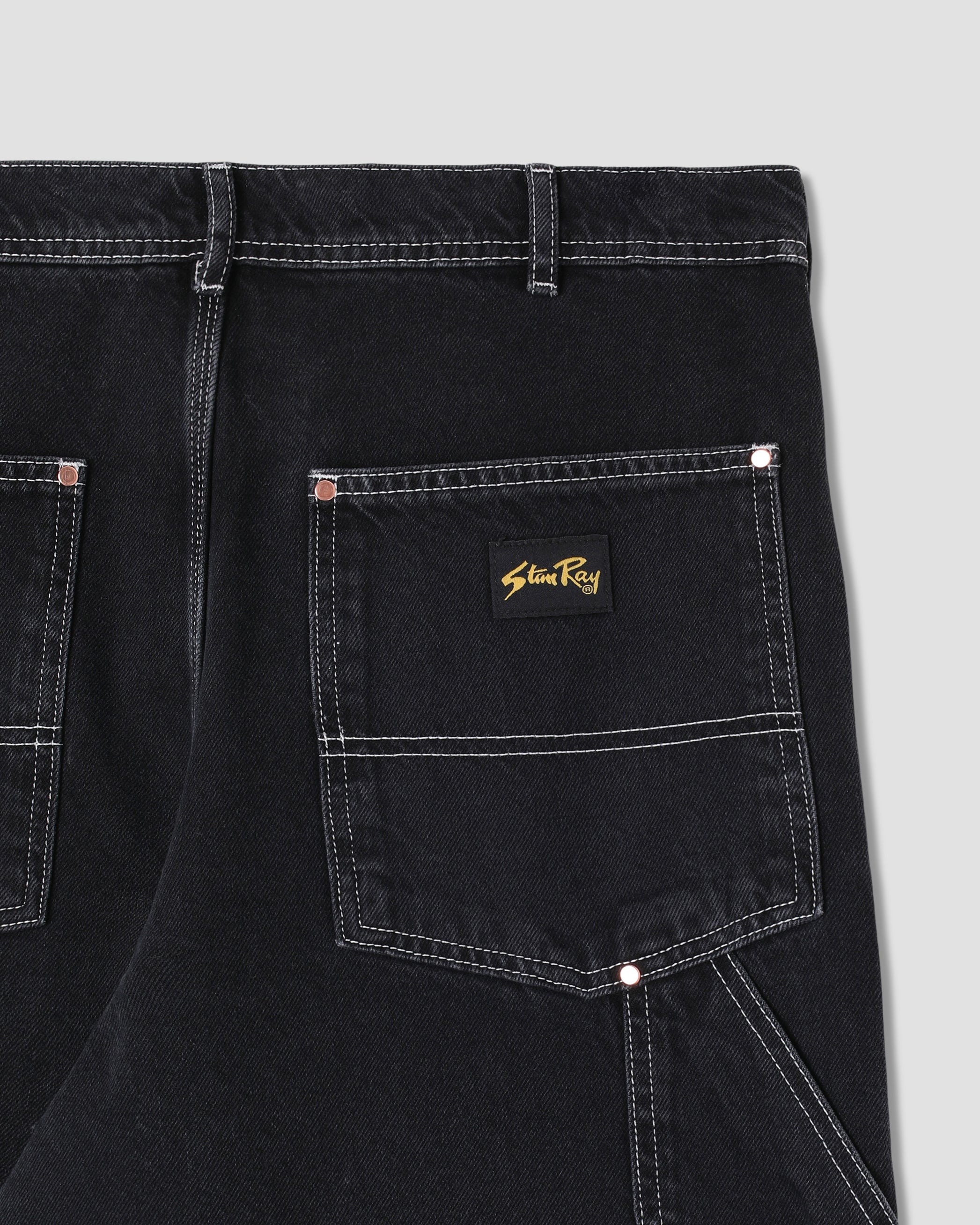 Double Knee Pant - Stonewashed Black Denim