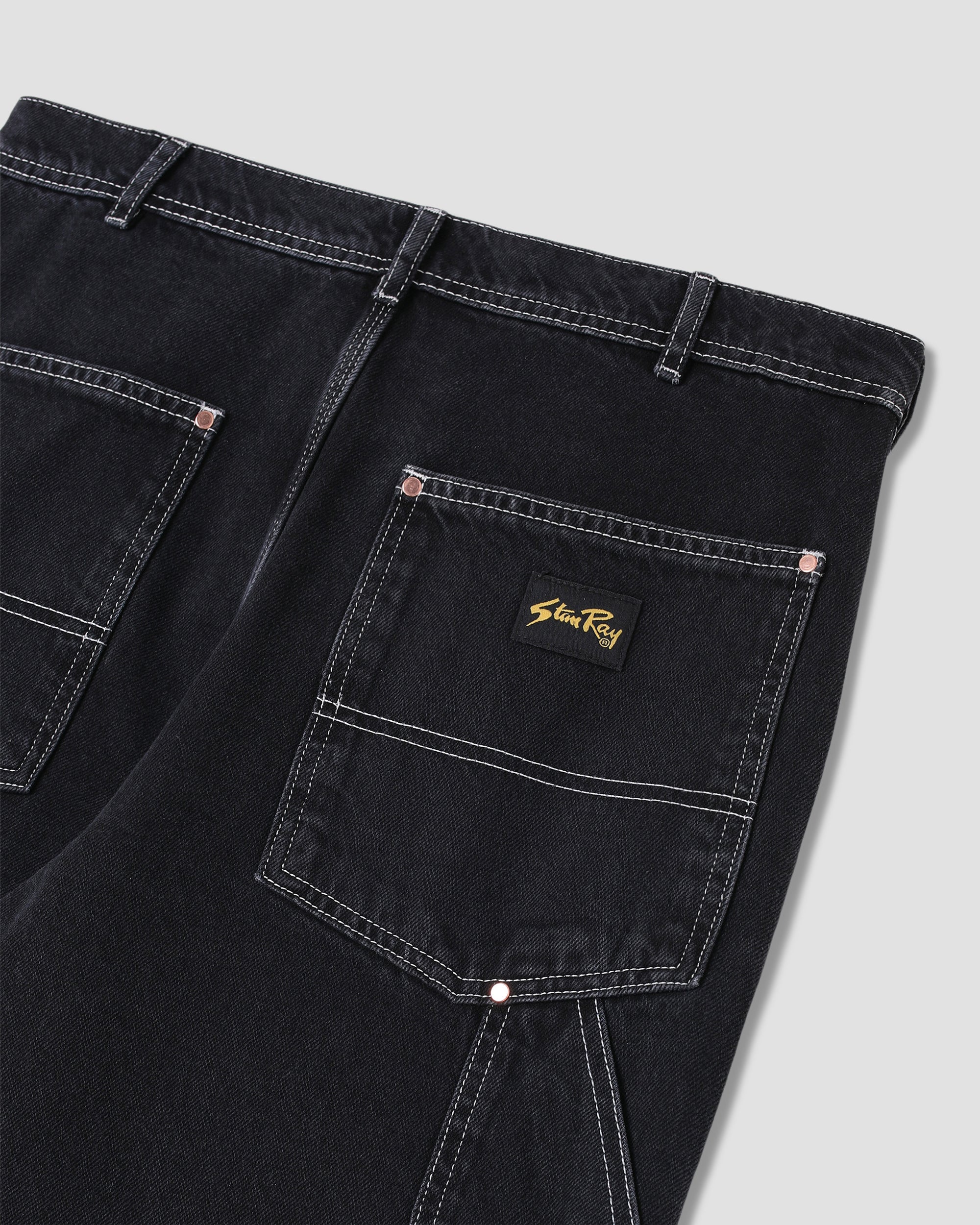 Double Knee Pant - Stonewashed Black Denim