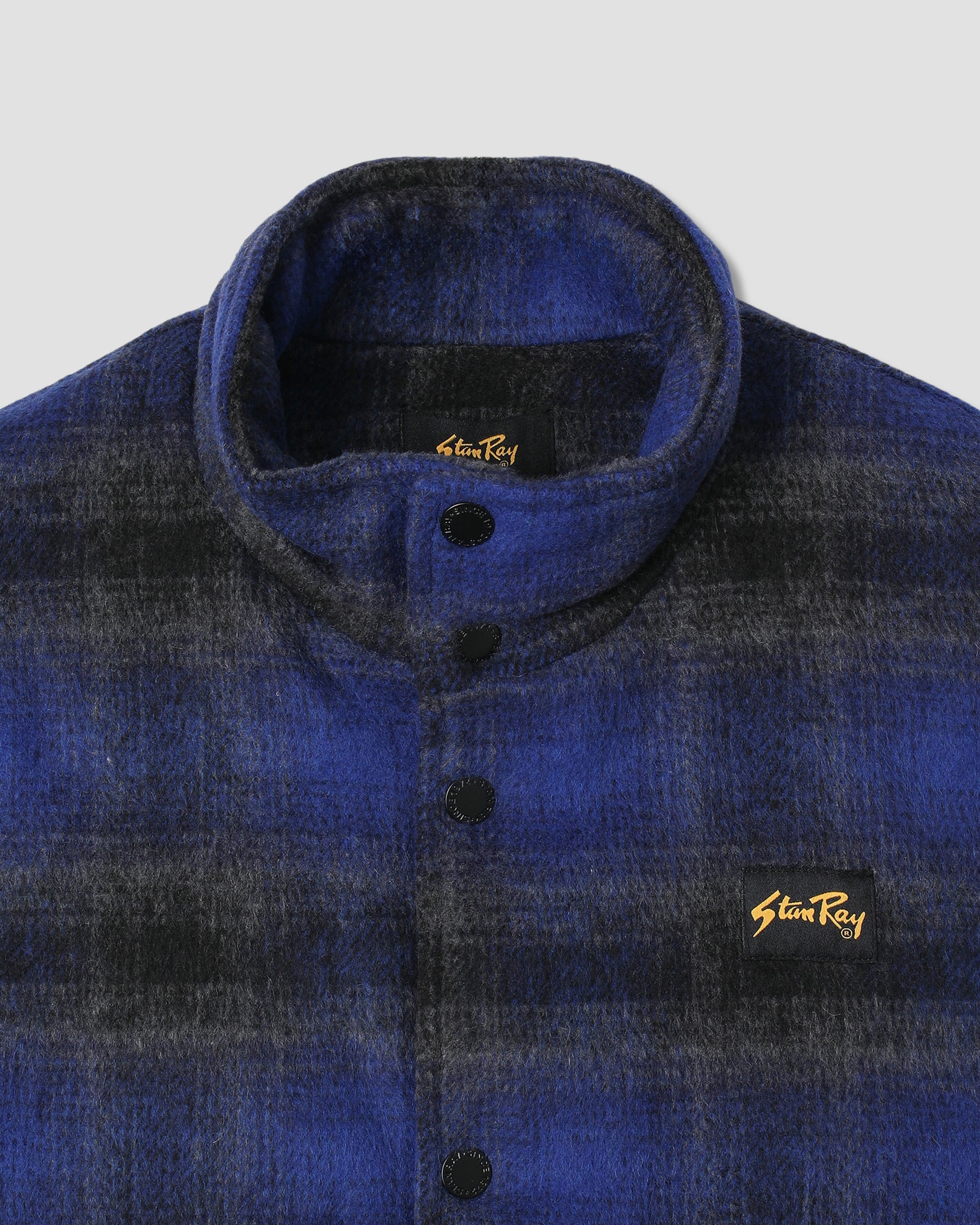 Down Plaid Vest - Navy