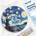 Diamond Painting Sur Disque En Bois - Nuit Étoilée