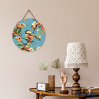Diamond Painting On Wooden Disc - Bird On A Branch