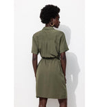 Mujer Vestido camisero Leopardo Color Caqui Oscuro
