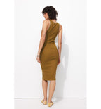 Robe-débardeur en Jersey Femme - Marron Uni Fonce